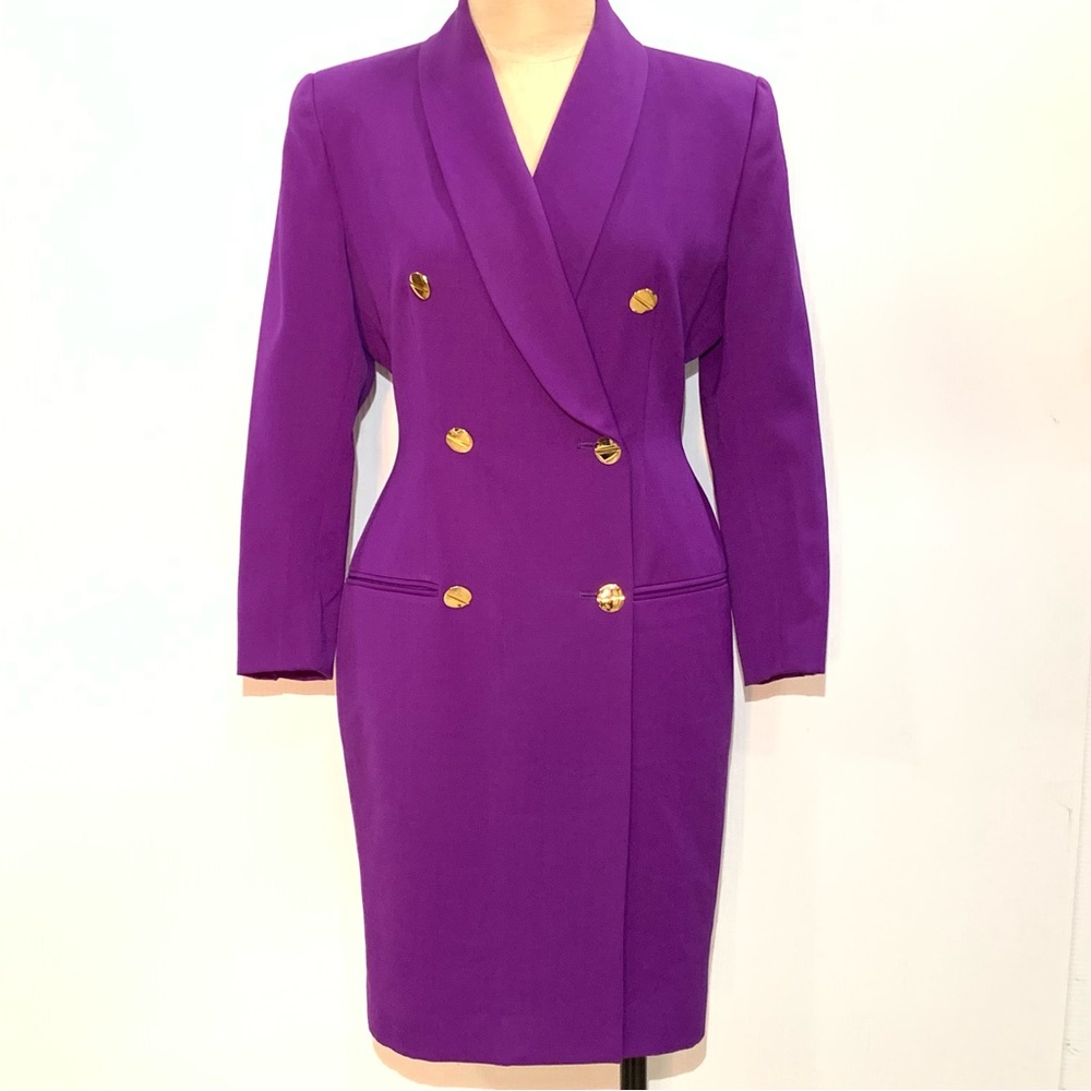 COPY - Vintage wool Tahary Blazer Coat purple Dress size S